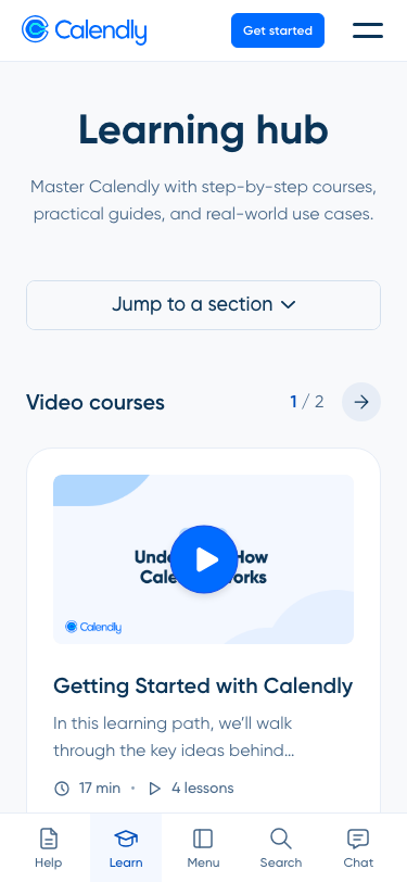 Calendly - mobile