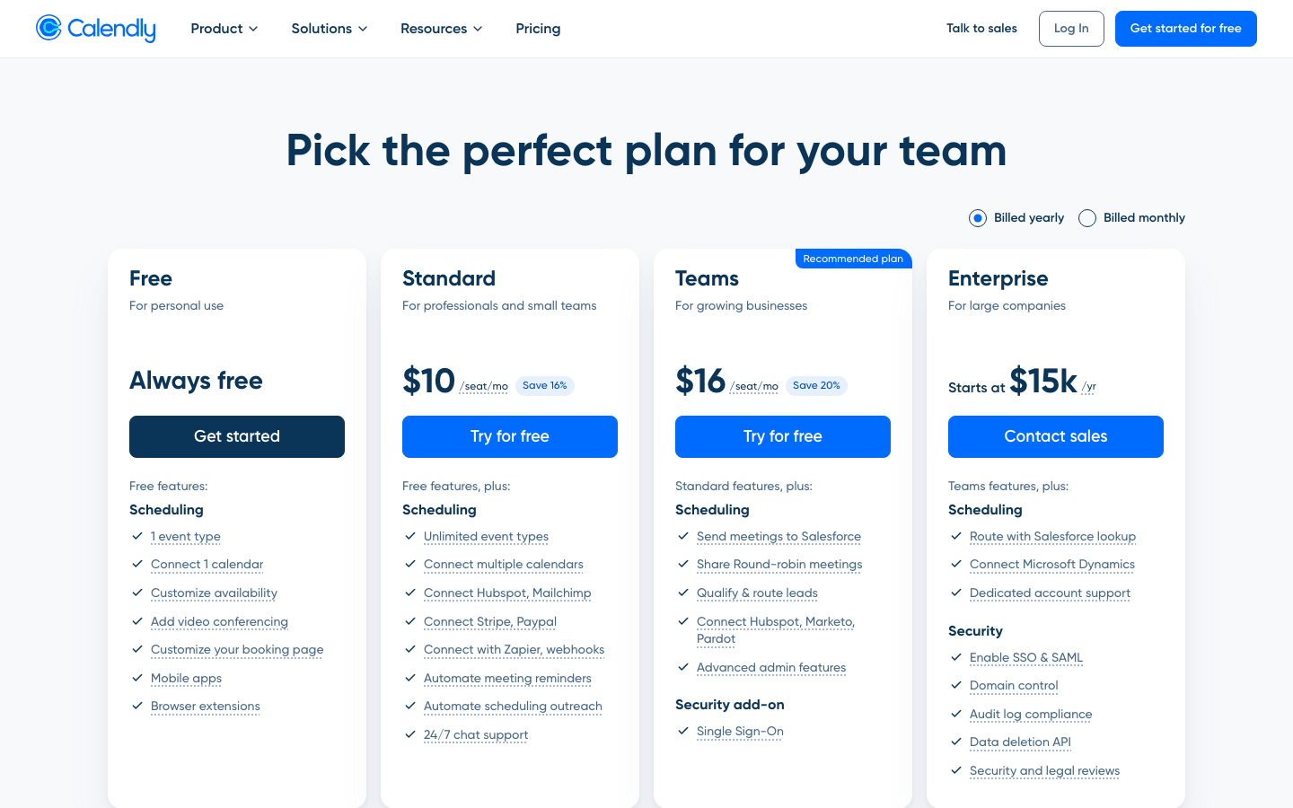The page uses a clean, spacious layout with a prominent hero section and a focused booking interface. The color palette is predominantly cool blues and white, creating a sense of calm efficiency. Typography is clear and functional, prioritizing readability. · scheduling interface, calendar app, meeting scheduler, productivity tool, saas design, clean ui, cool color palette, minimalist booking