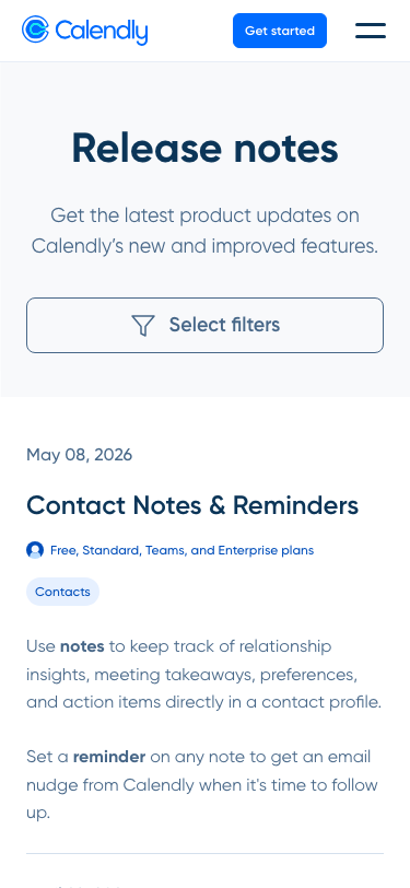 Calendly - mobile