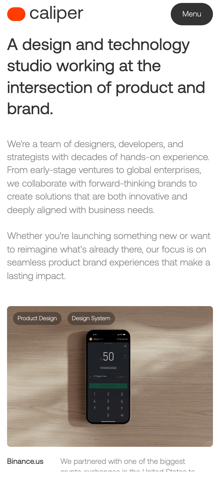 Caliper Studios - mobile