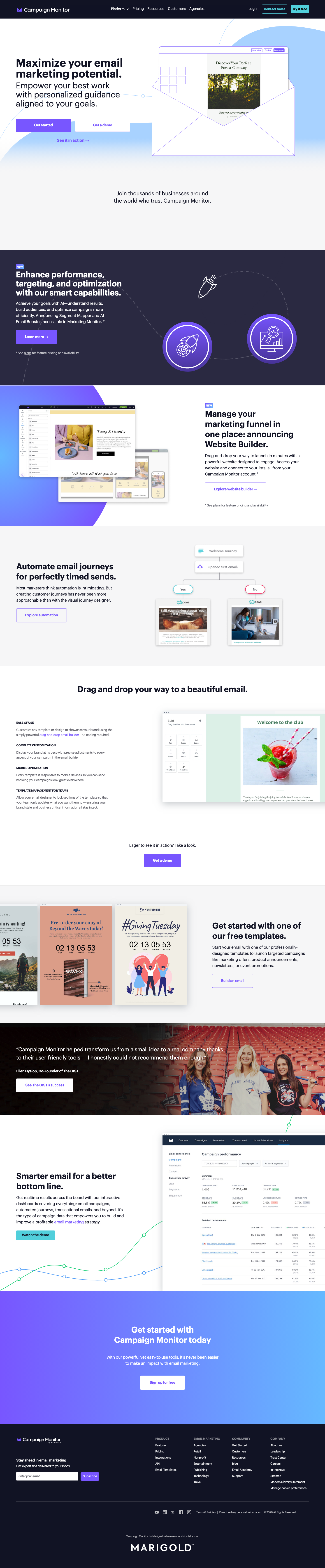 Campaign Monitor: Email Marketing Platform & Services - full page scroll