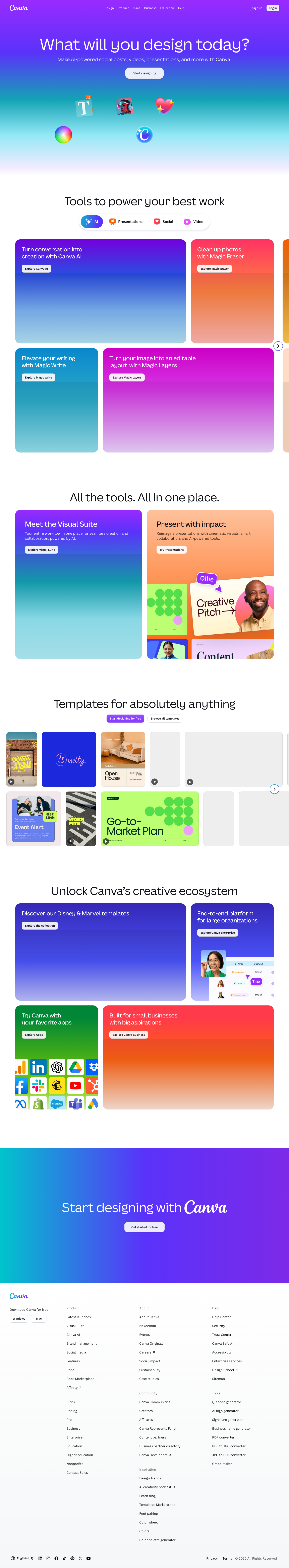 Canva - mobile full page