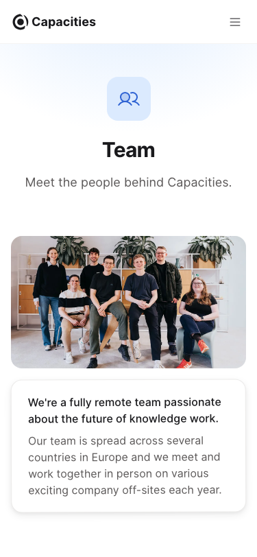 Capacities — About - mobile