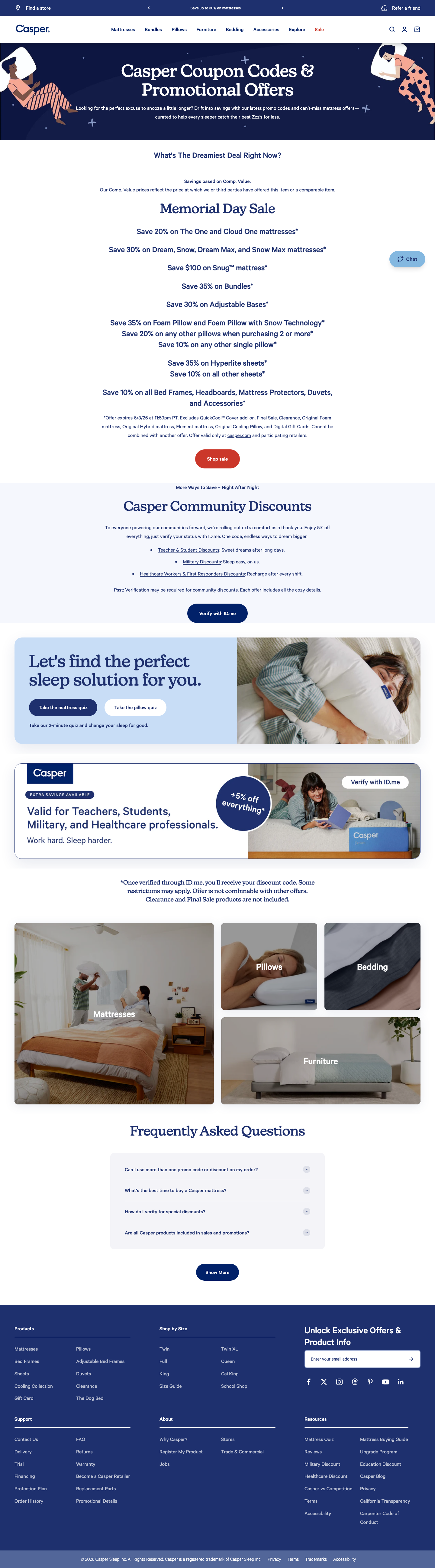 Casper - full page scroll