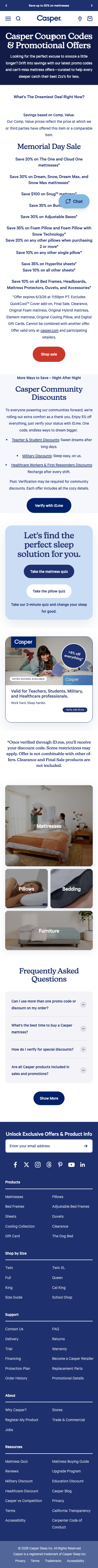 Casper - mobile full page