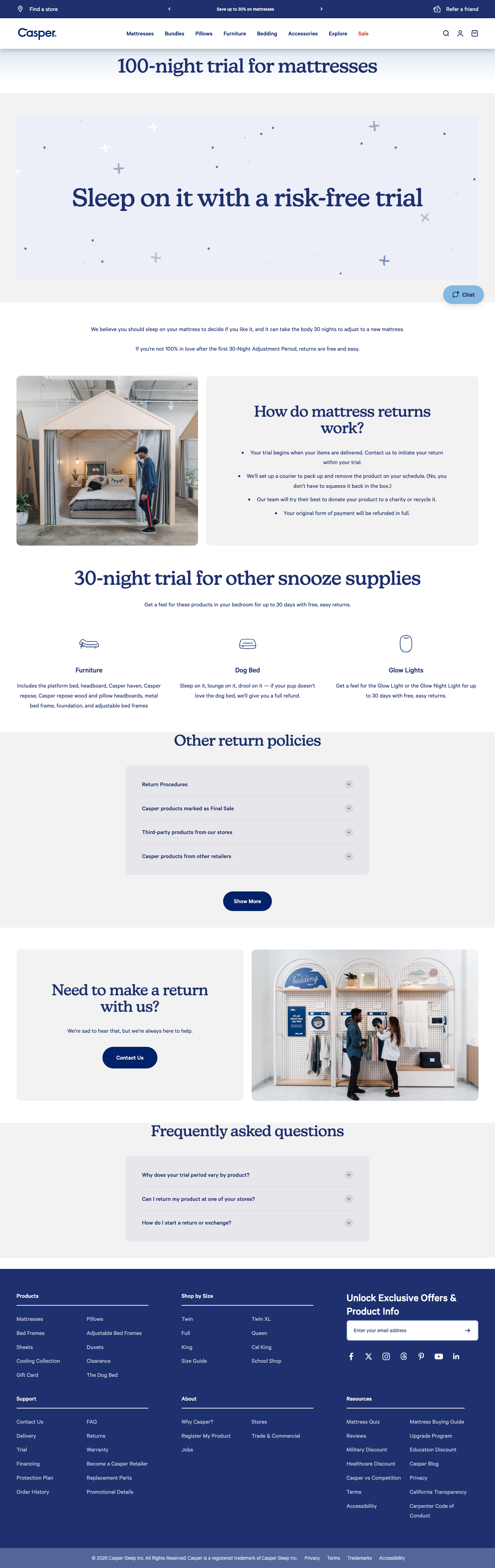 Casper - full page scroll