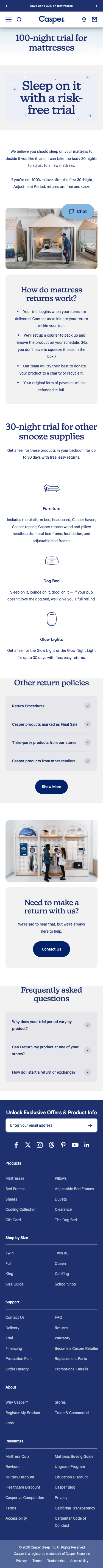 Casper - mobile full page