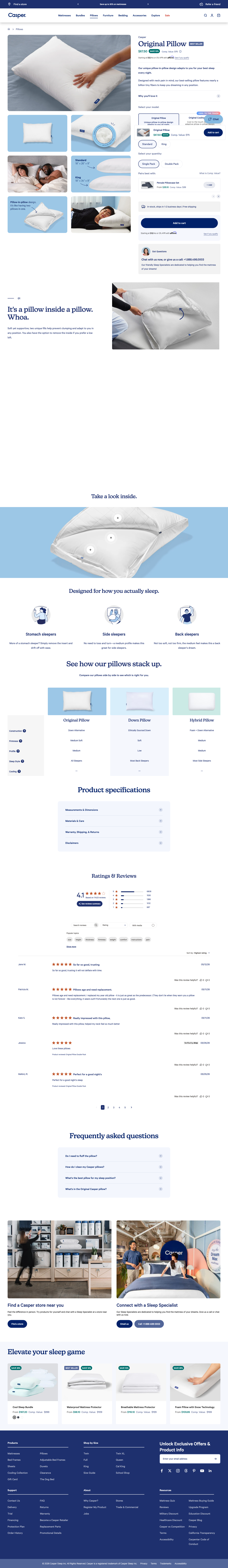 Casper - full page scroll