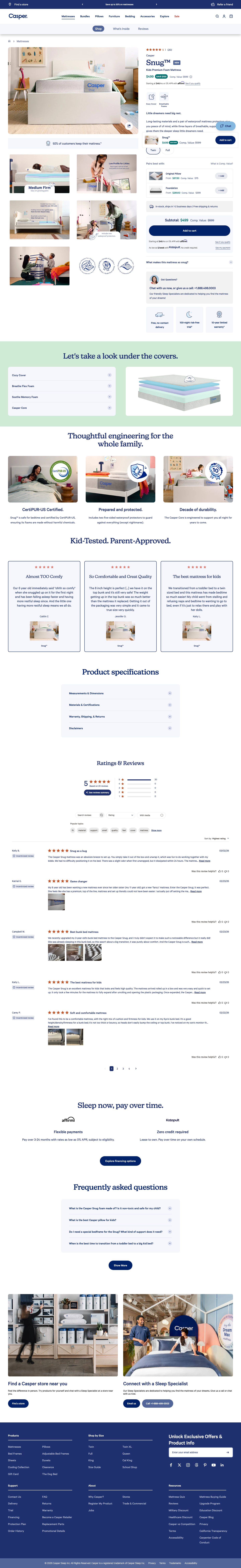 Casper - full page scroll
