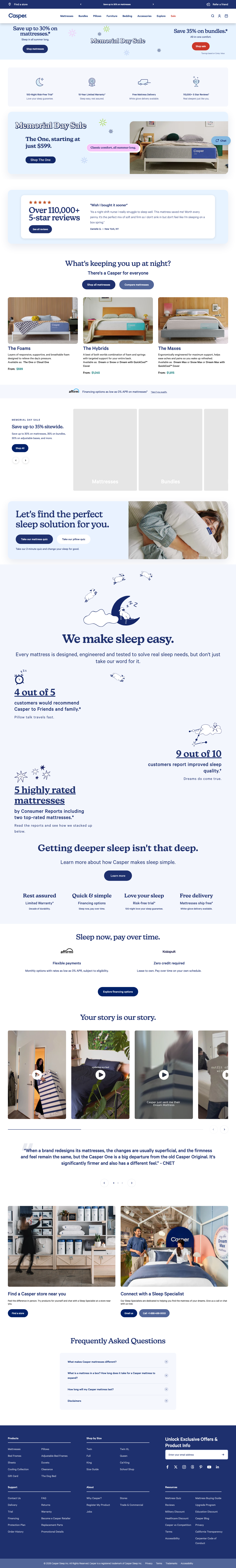 Casper - full page scroll