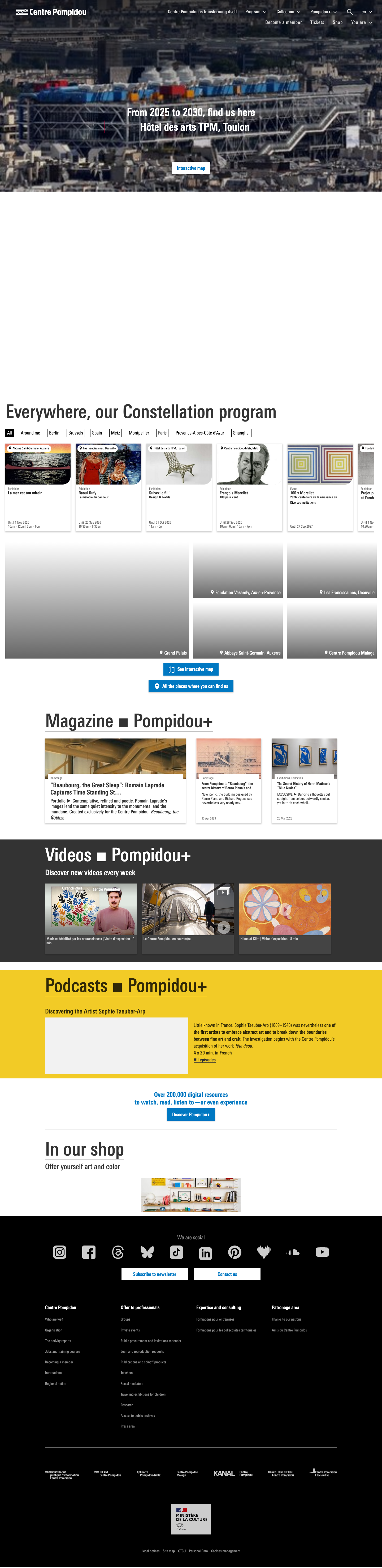 Centrepompidou Fr - mobile full page