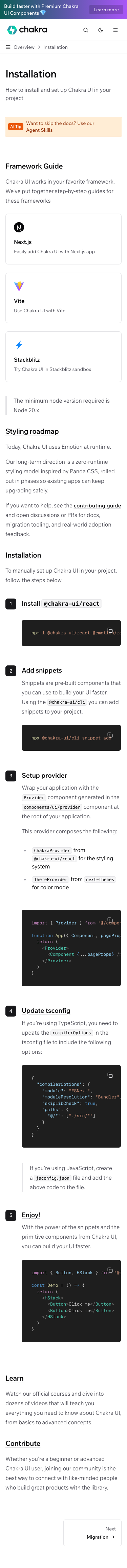 Chakra Ui — Docs - mobile full page