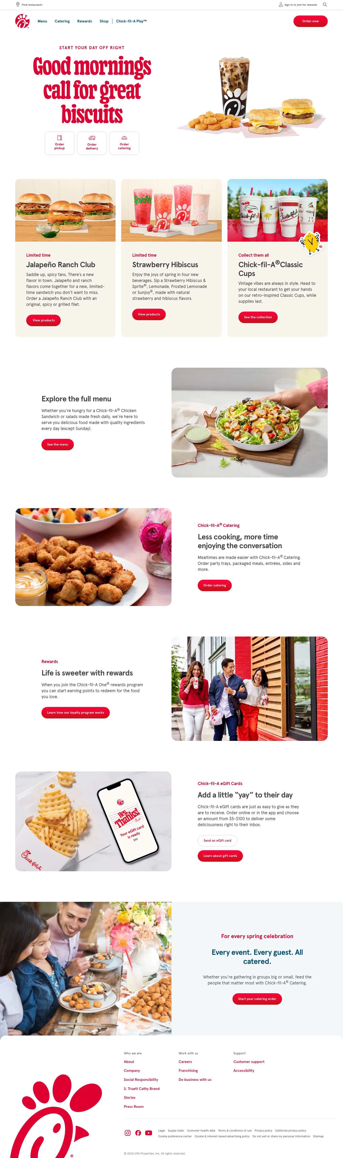 Chickfila - full page scroll