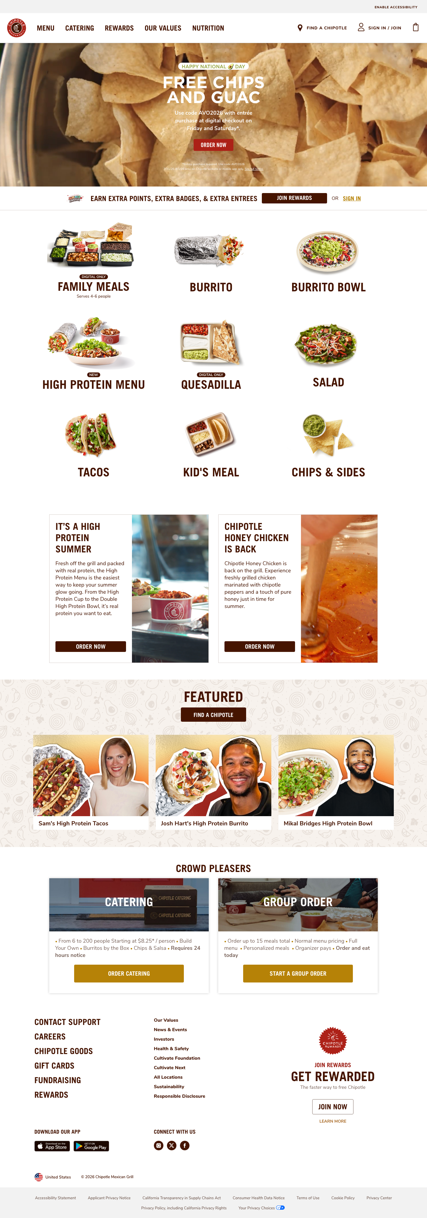 Chipotle - mobile full page