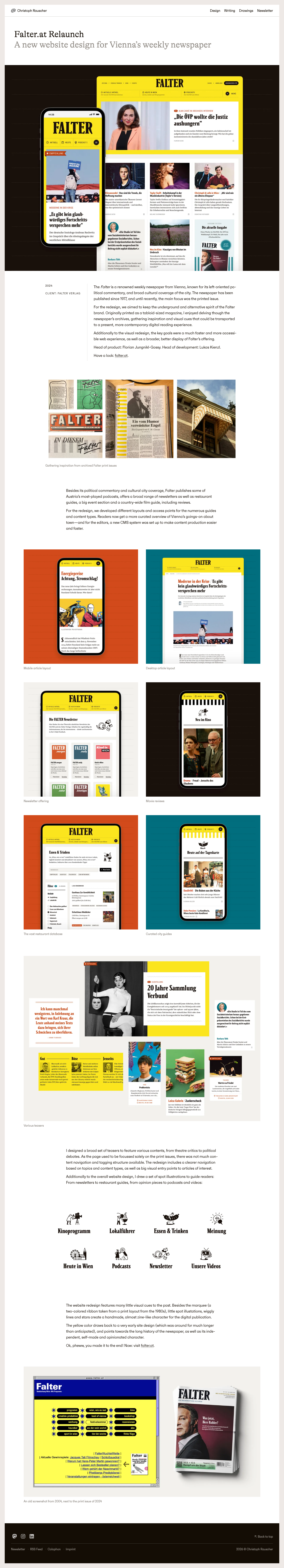Christoph Rauscher · Falter Relaunch - full page scroll