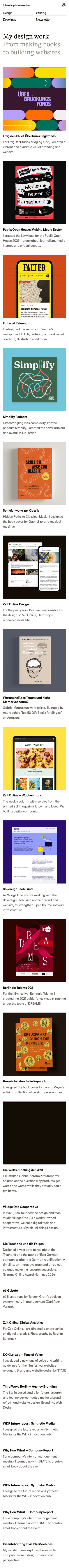 Christoph Rauscher · Projects - mobile full page