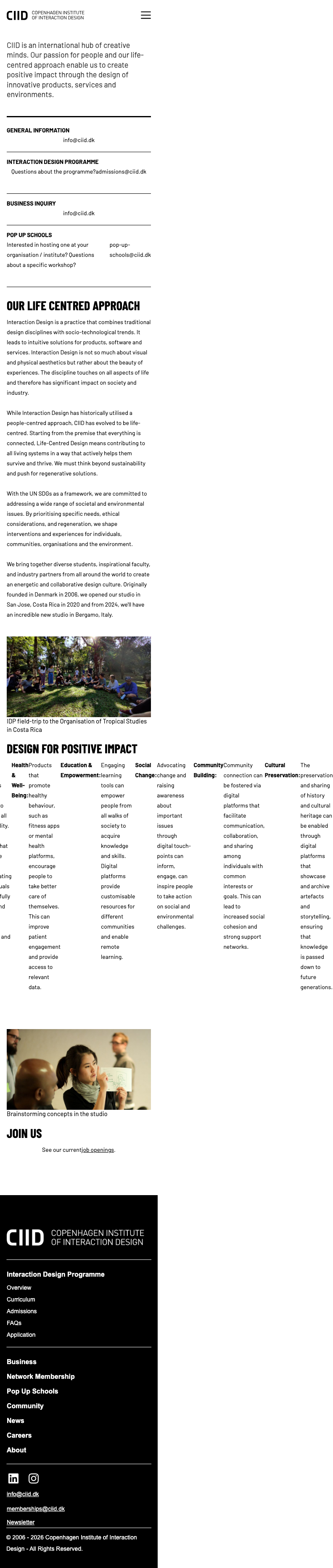 Ciid Dk — About - mobile full page