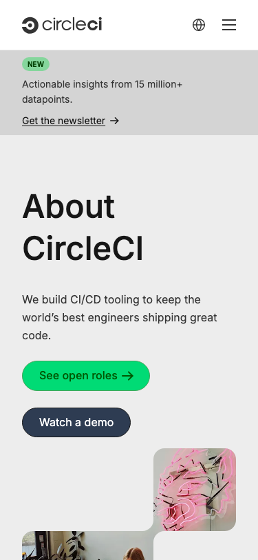 Circleci — About - mobile