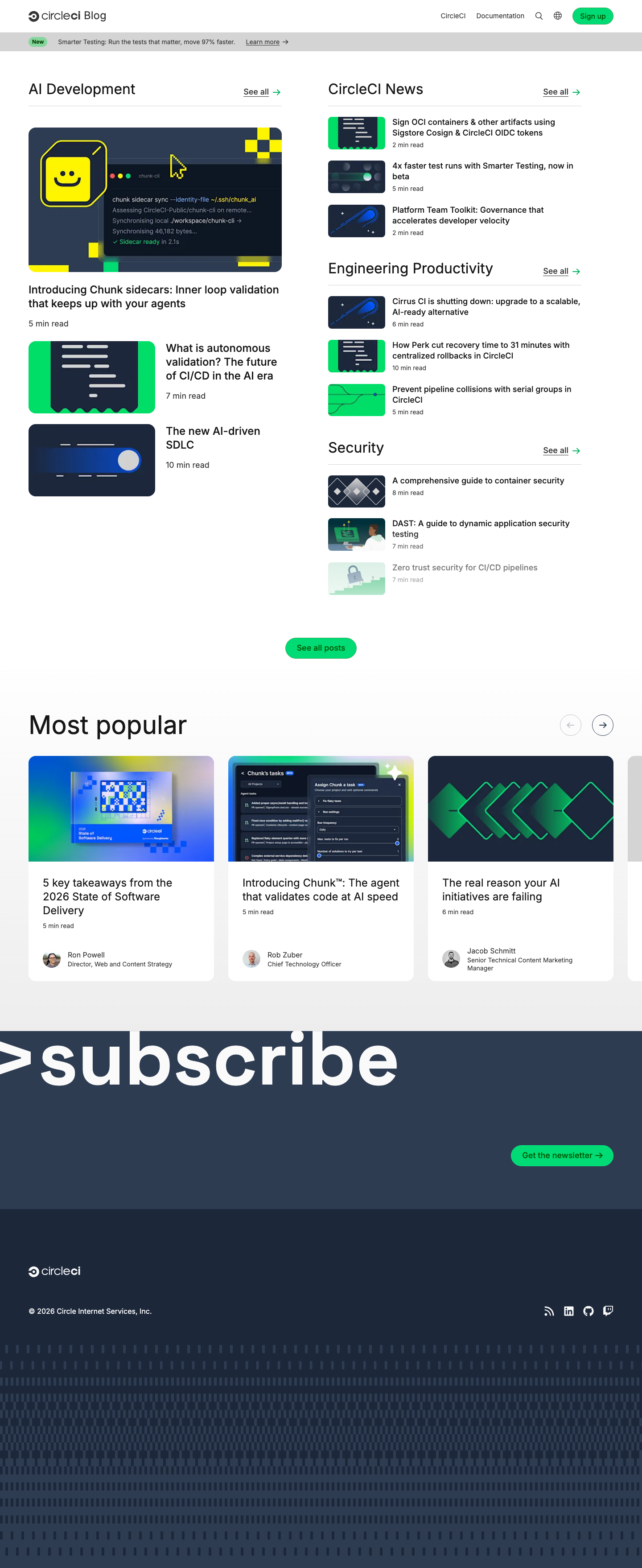 Circleci — Blog - full page scroll