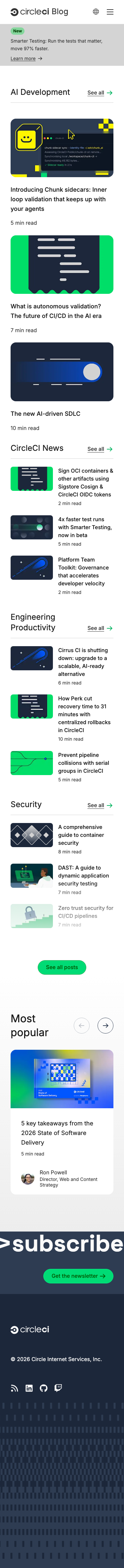 Circleci — Blog - mobile full page