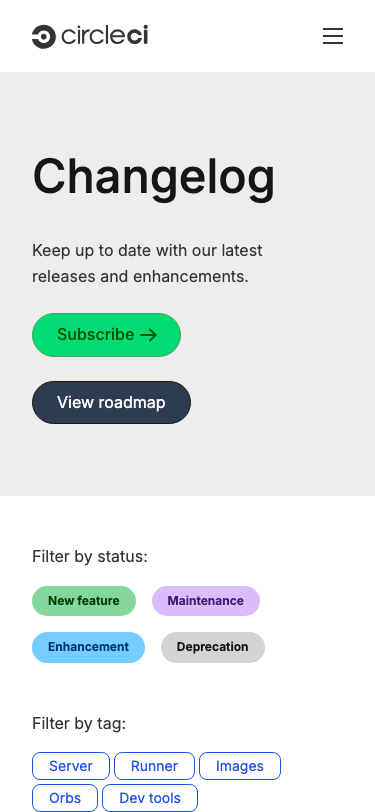 Circleci — Changelog - mobile