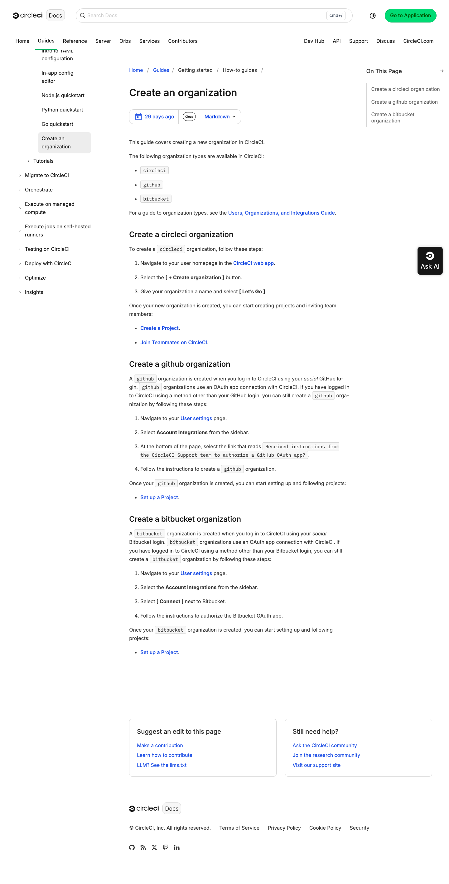 Circleci — Docs - full page scroll