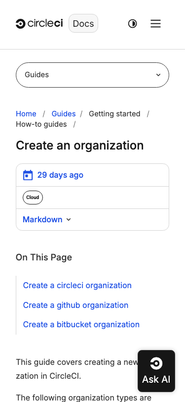 Circleci — Docs - mobile