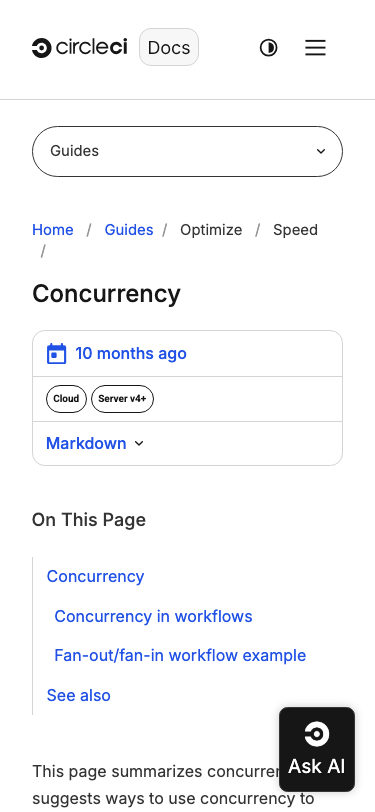 Circleci — Docs - mobile