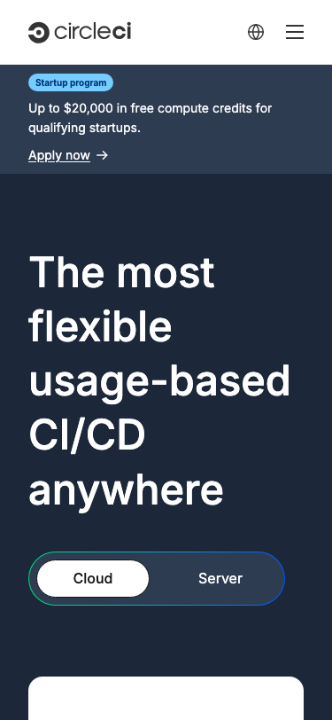 Circleci — Pricing - mobile