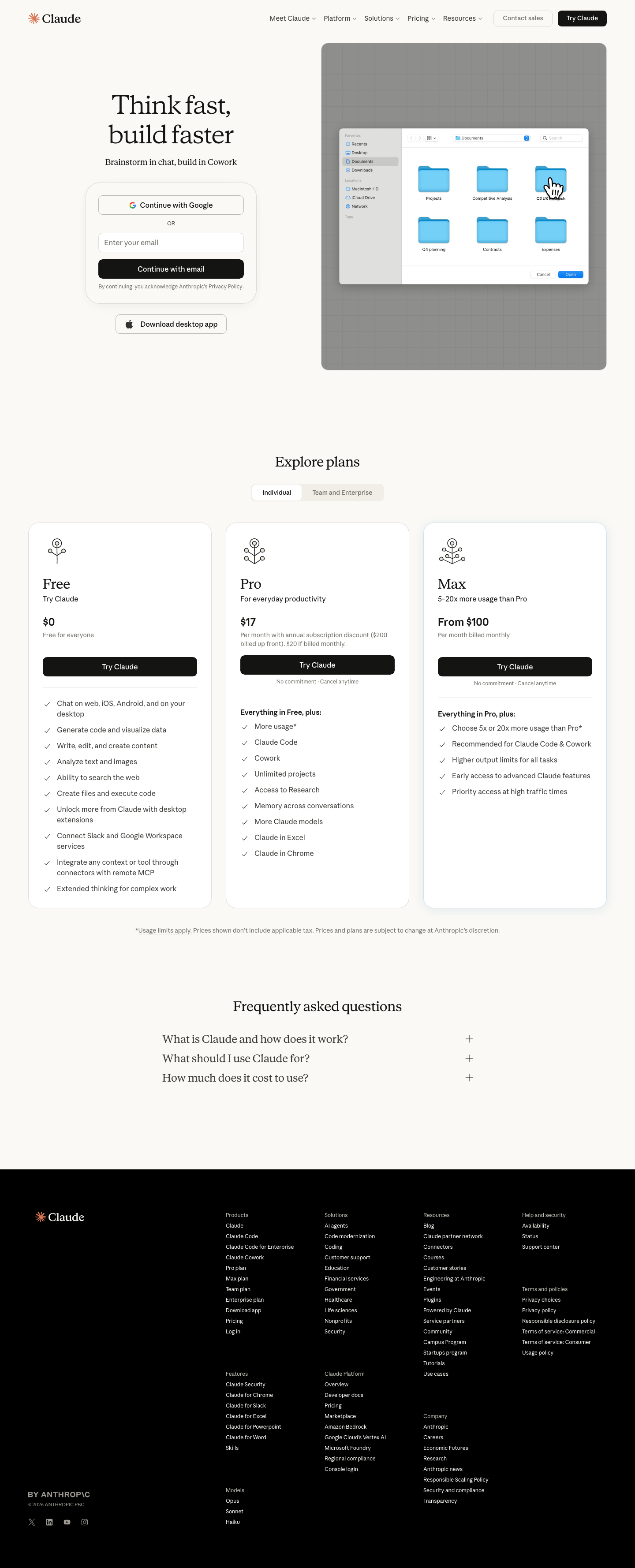 Claude - full page scroll