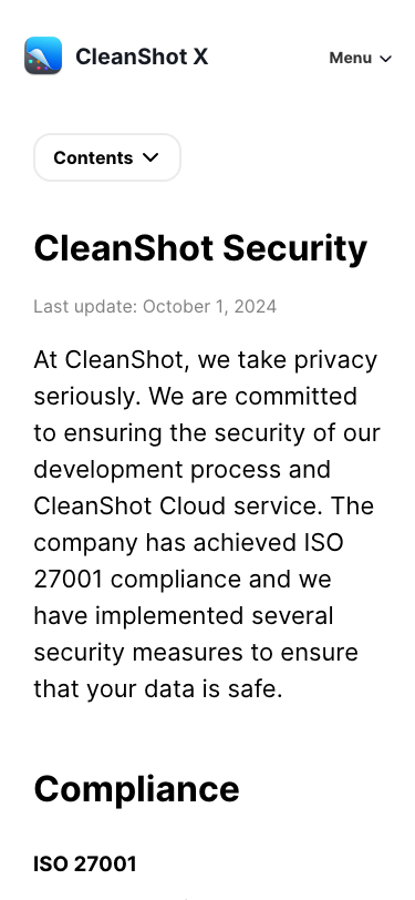 Cleanshot - mobile