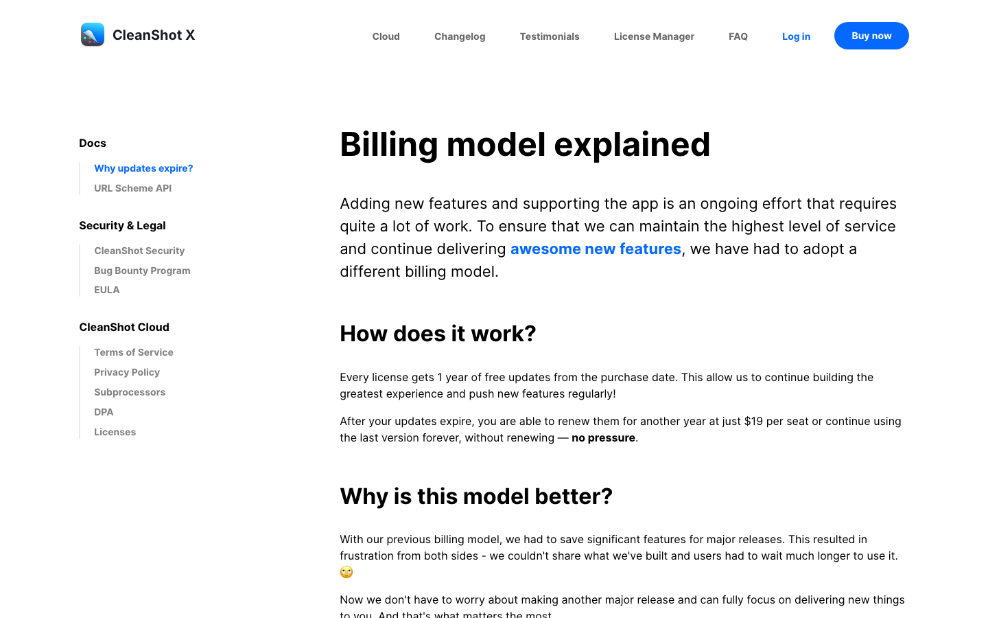 The page uses a clean, functional layout with a prominent hero showcasing the software in action. The color palette is restrained, emphasizing clarity and ease of use. Typography is straightforward and legible, prioritizing information delivery. · screenshot tool, mac screenshot, developer tools, productivity app, clean design, minimalist saas, screen capture, macos utility, tech website