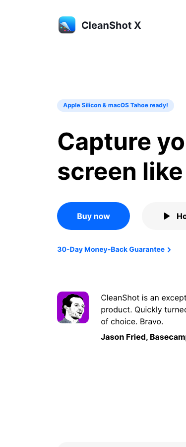 Cleanshot - mobile full page