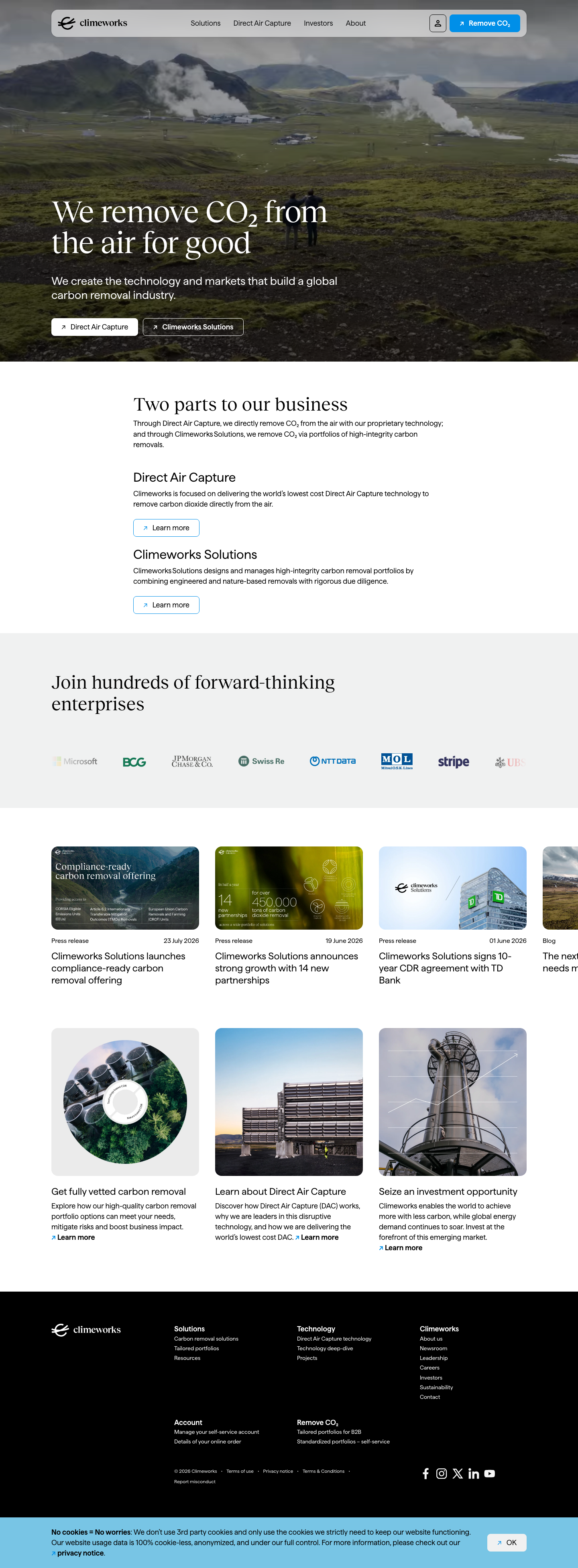 Climeworks - mobile full page