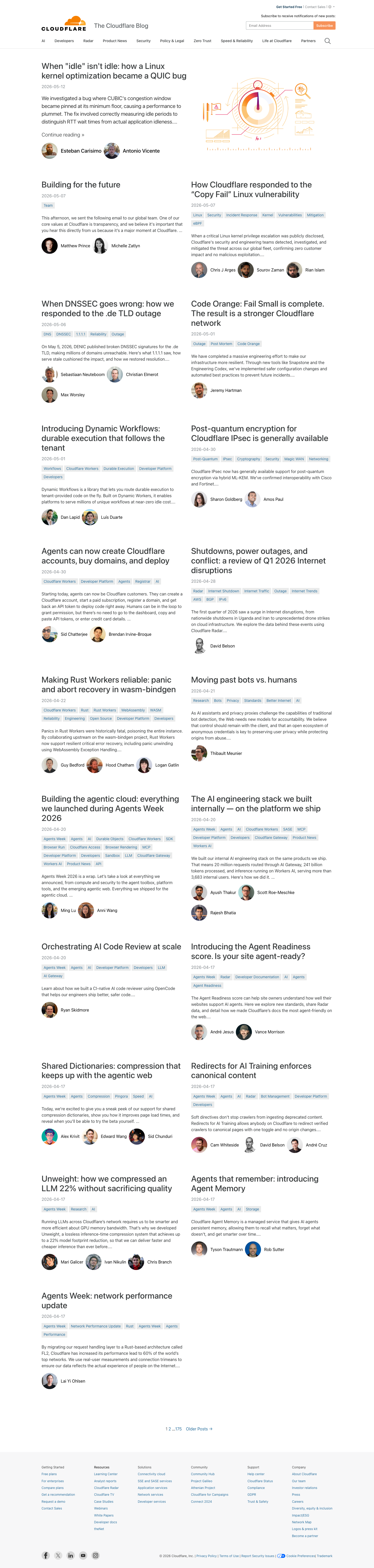 Cloudflare — Blog - full page scroll