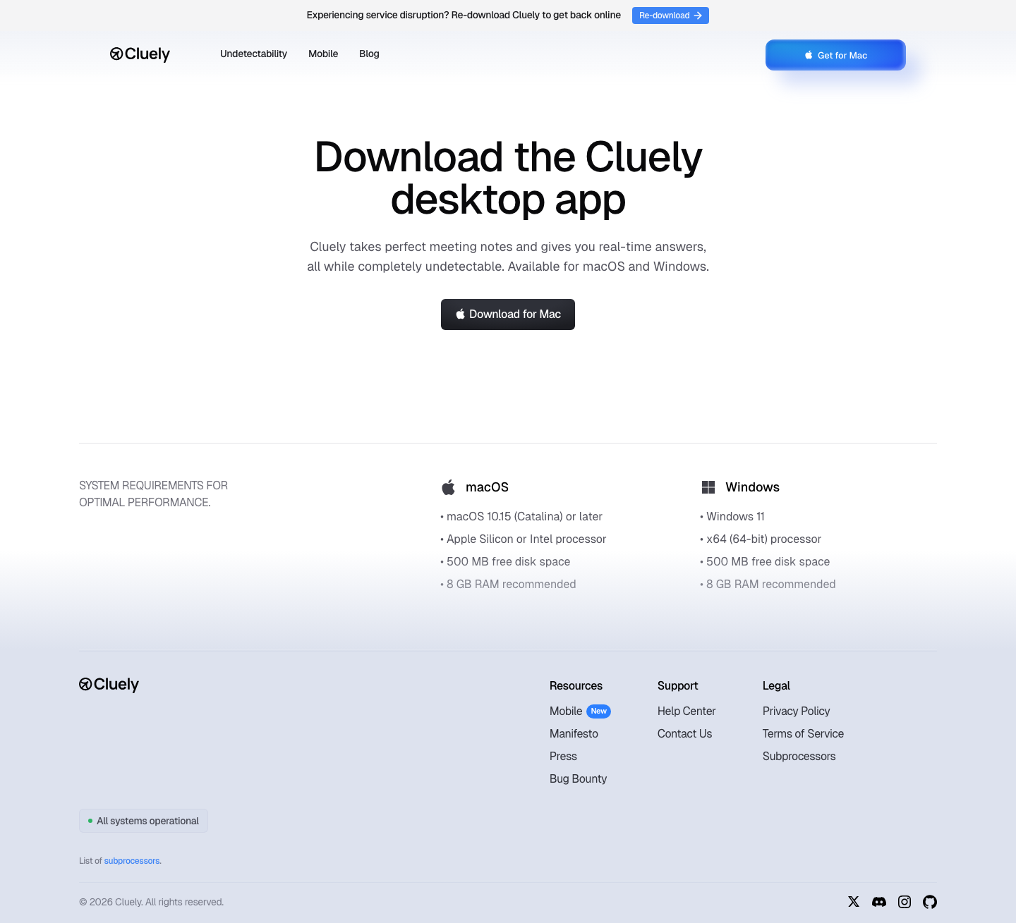 Cluely - full page scroll