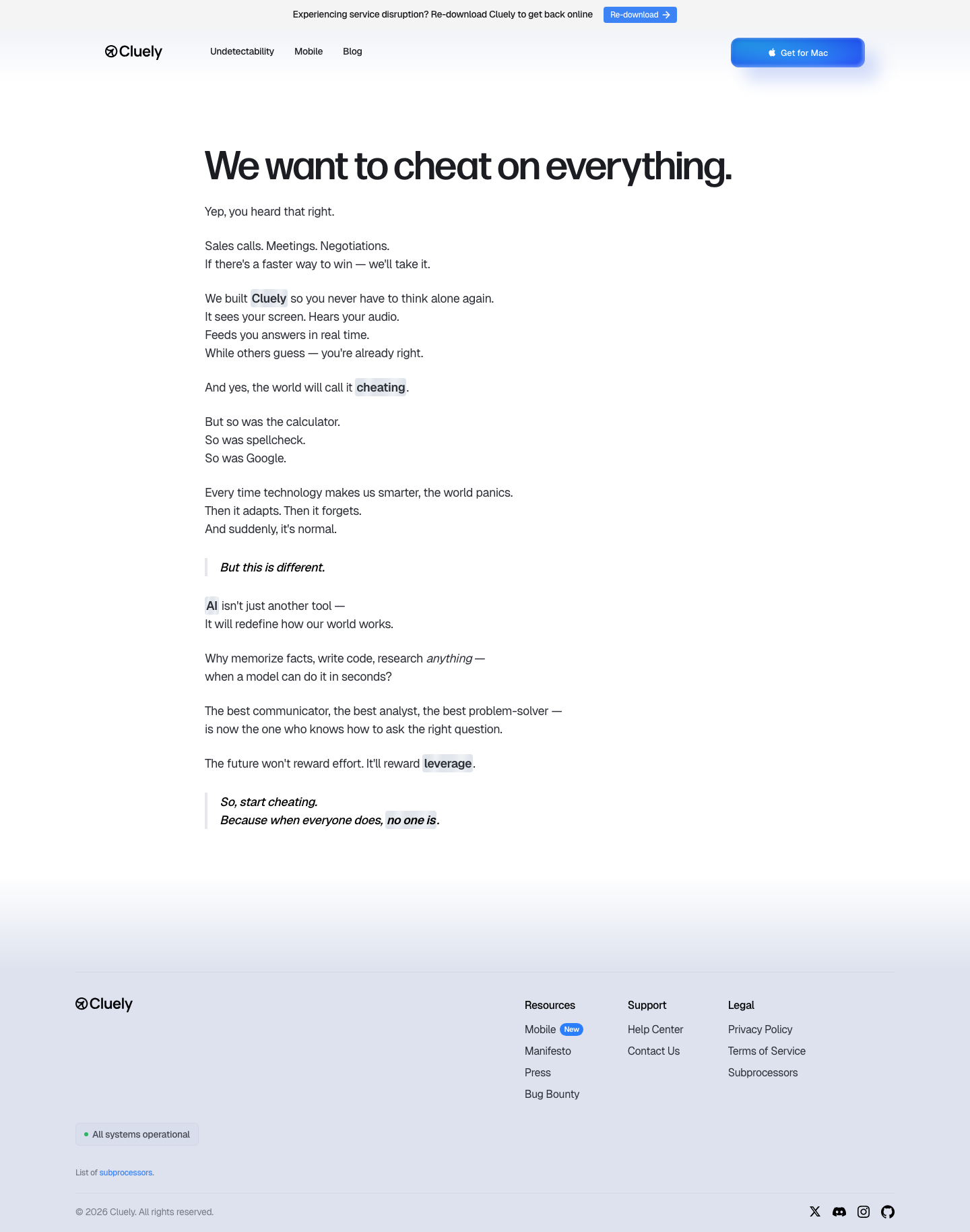 Cluely - full page scroll