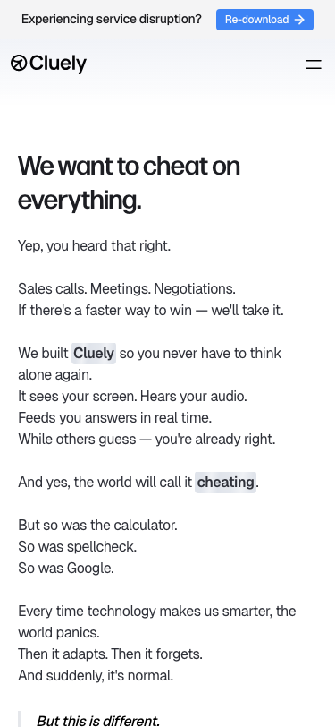 Cluely - mobile