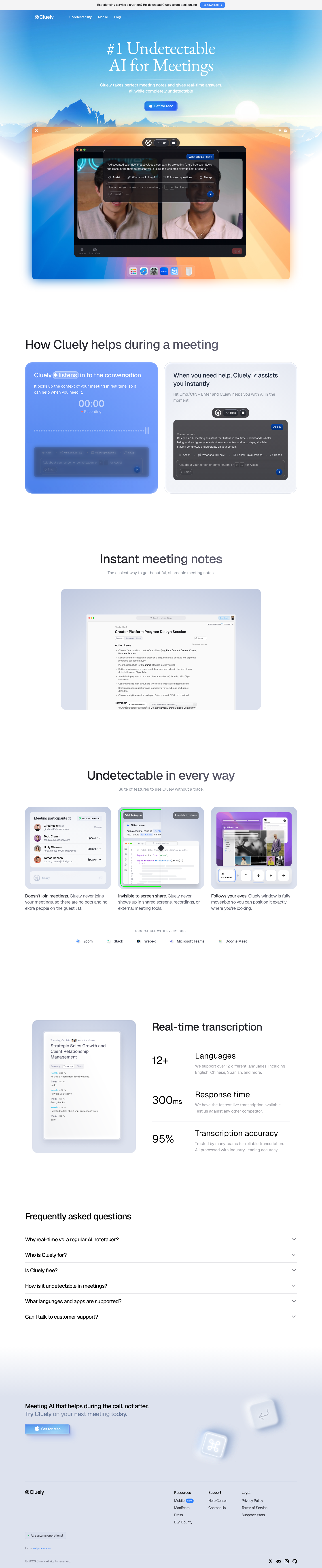 Cluely - full page scroll