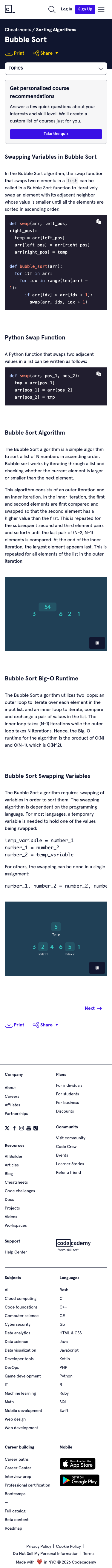 Codecademy - mobile full page