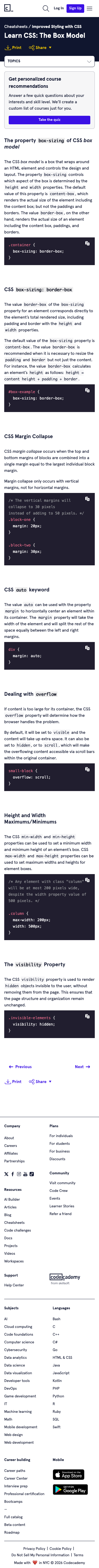 Codecademy - mobile full page