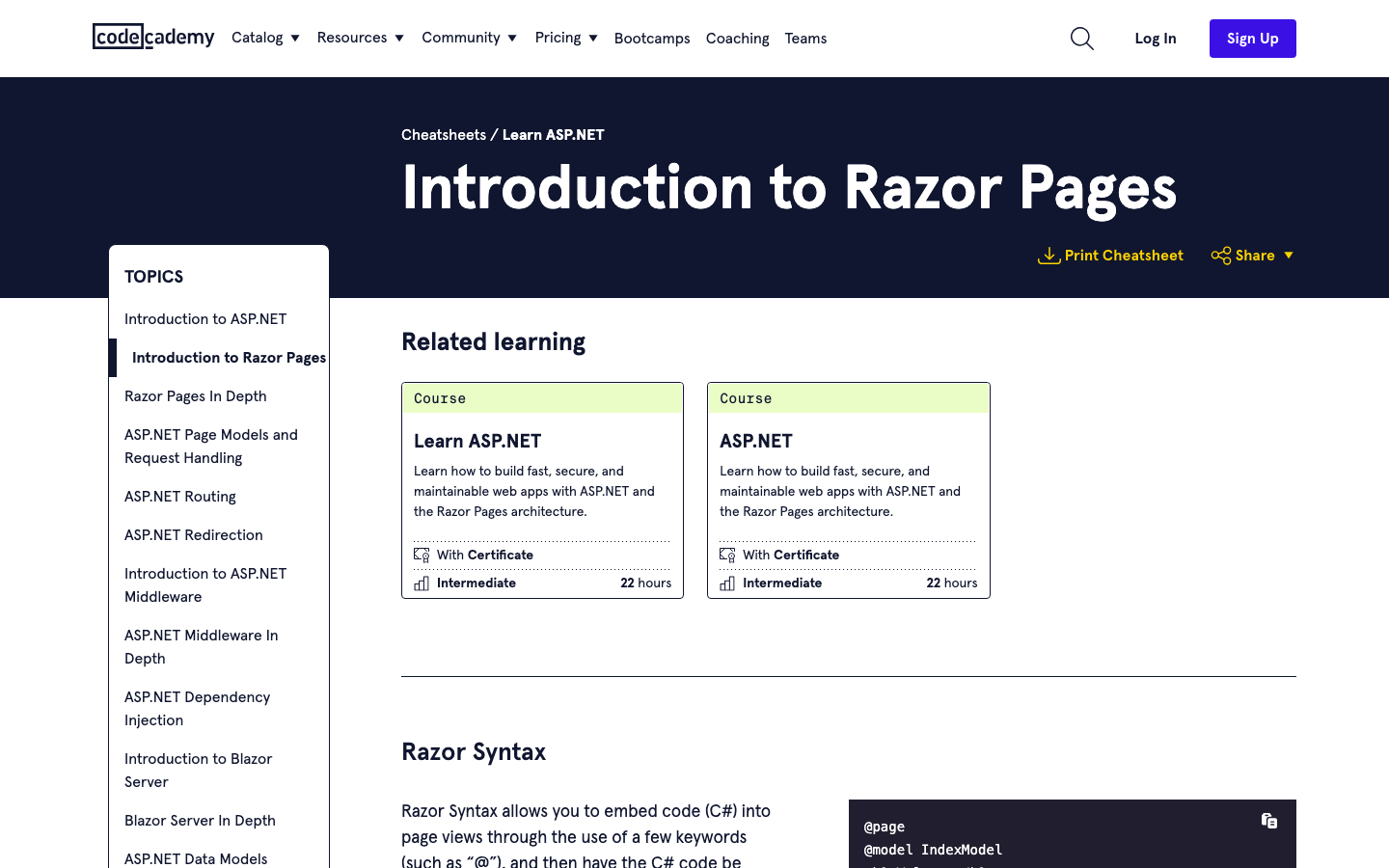 Codecademy - Other