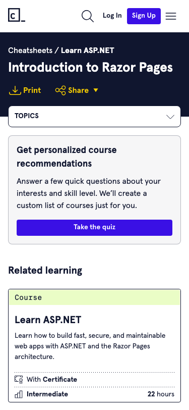 Codecademy - mobile
