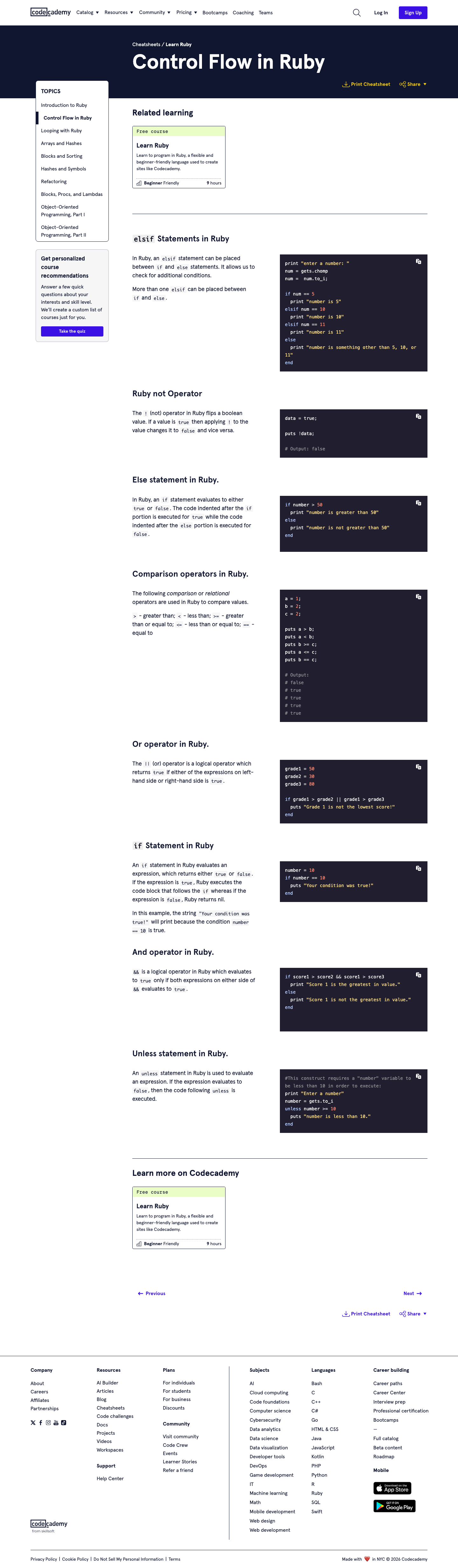 Codecademy - full page scroll