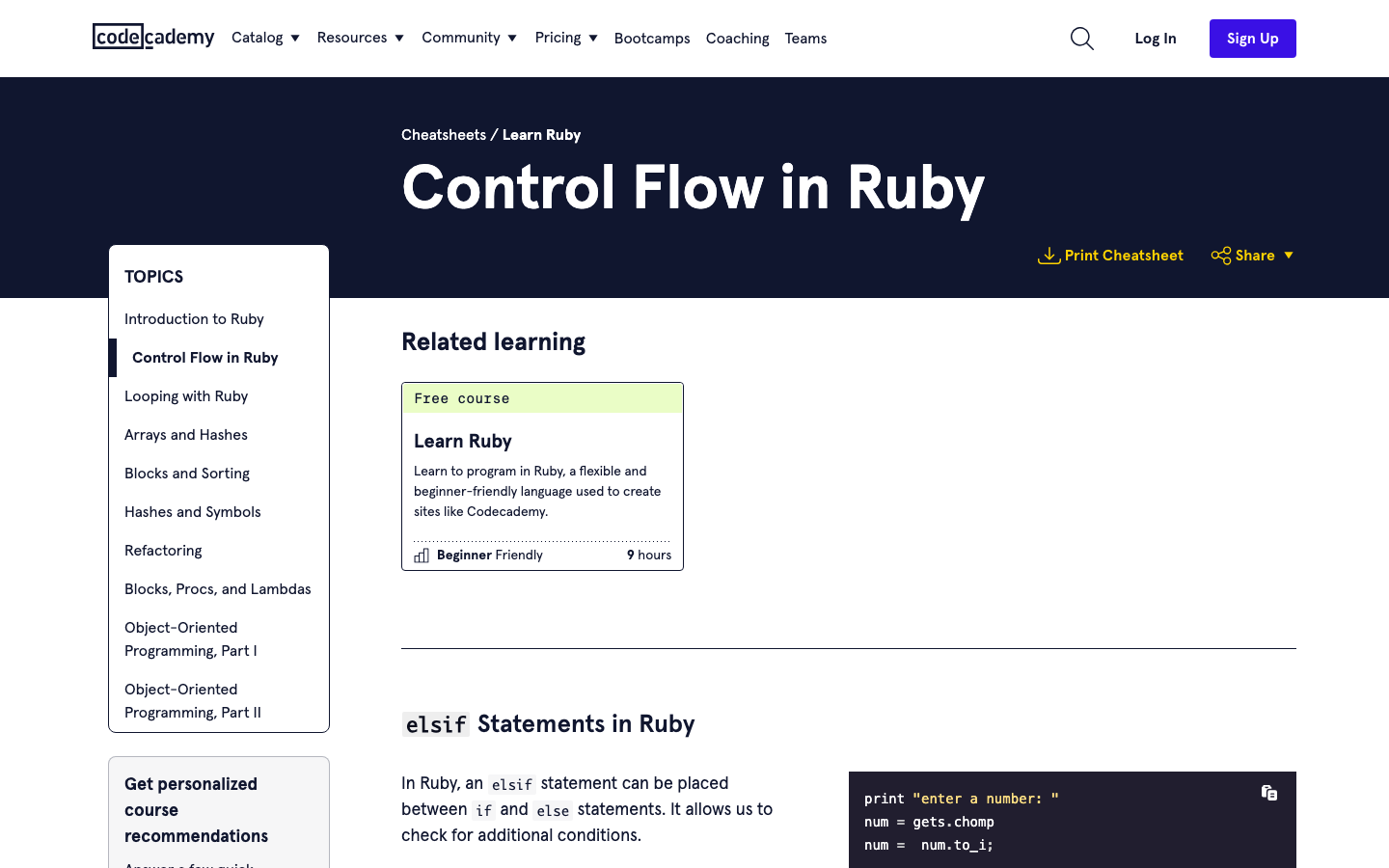 Codecademy - Other