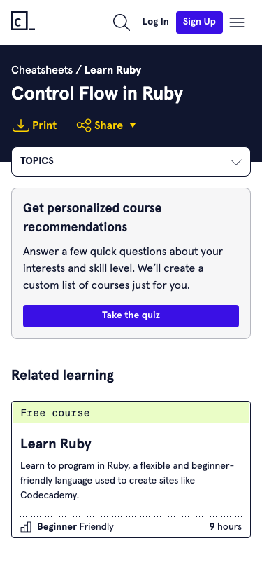Codecademy - mobile