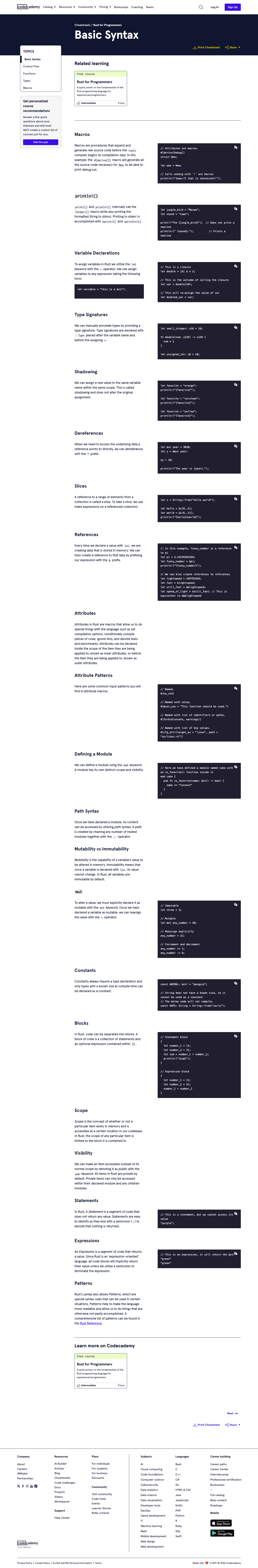 Codecademy - full page scroll