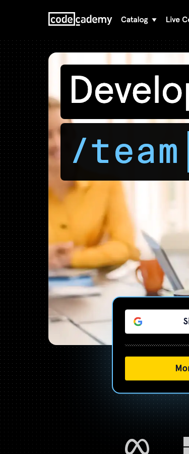 Codecademy - mobile full page