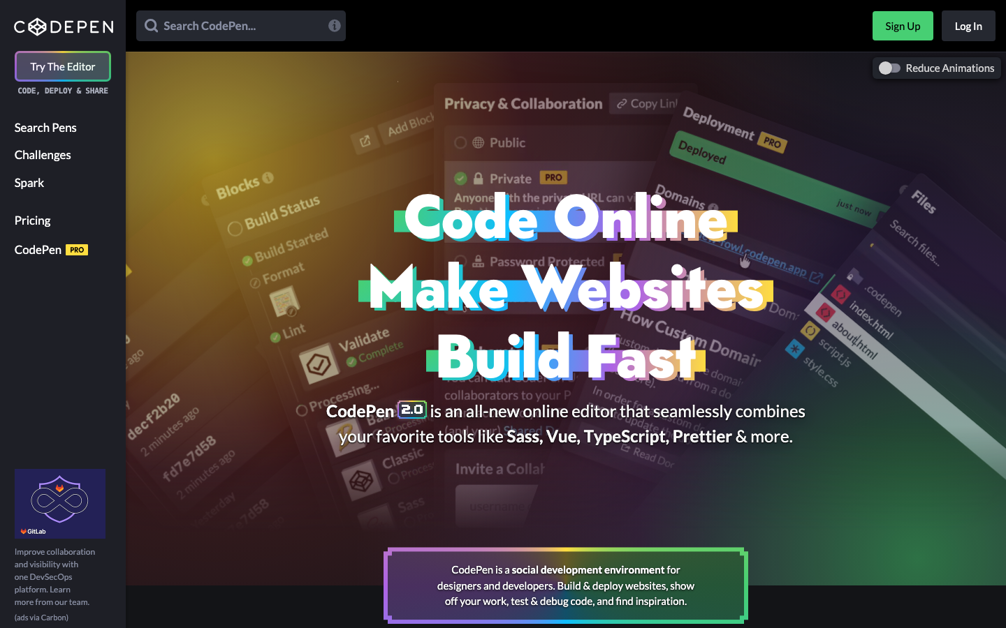 Codepen - mobile
