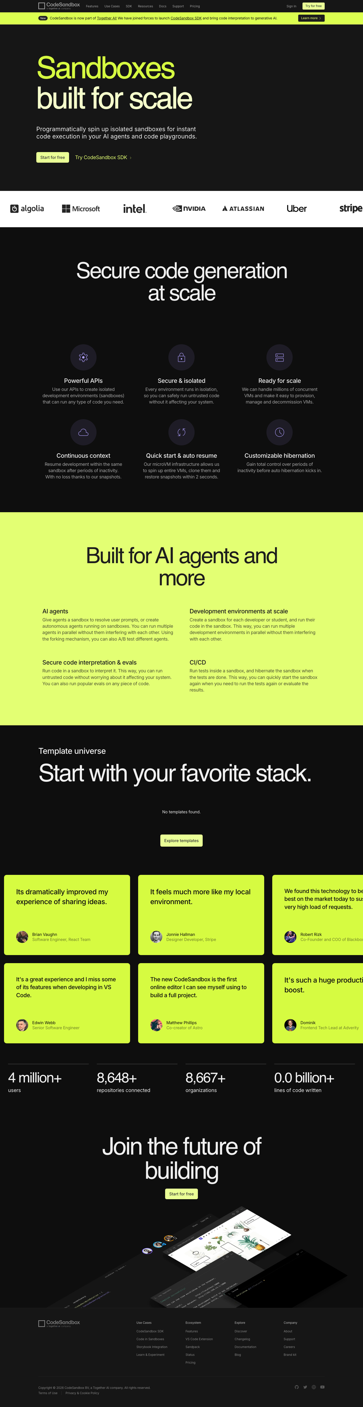 Codesandbox - mobile full page